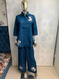Denim Embroidered Co-ord Set