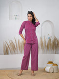 Flower Embroidered Co-ord Set