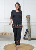Women Embroidered V-Neck Kurta Trouser Set