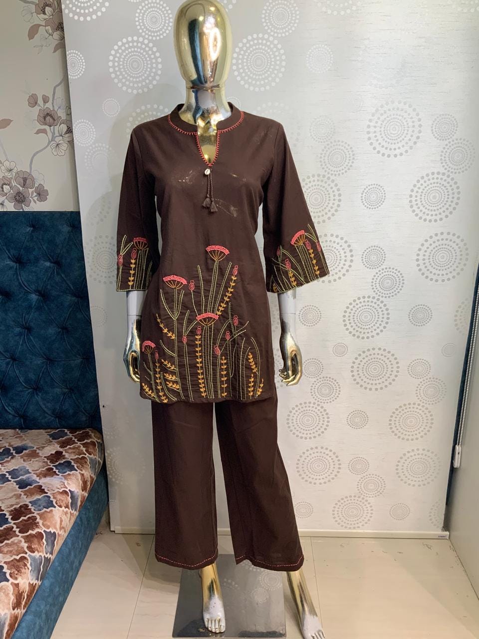 Embroidered 2-Piece Co-ord Set