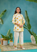 Elegant Polka Printed Kurta Set