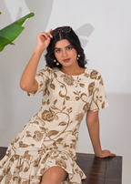 Women’s Printed Tiered Mini Dress