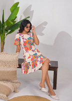 Women’s Printed Tiered Mini Dress