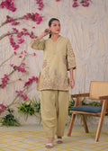 Floral Embroidered V-Neck Kurta Pant Set