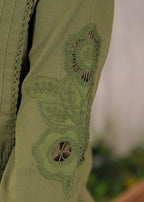 Embroidered Shirt Style Kurta Pant Set