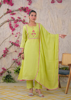 Embroidered Anarkali Suit Set