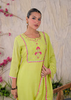 Embroidered Anarkali Suit Set