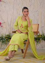 Embroidered Anarkali Suit Set