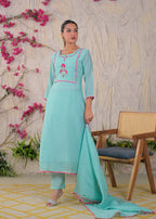Embroidered Anarkali Suit Set