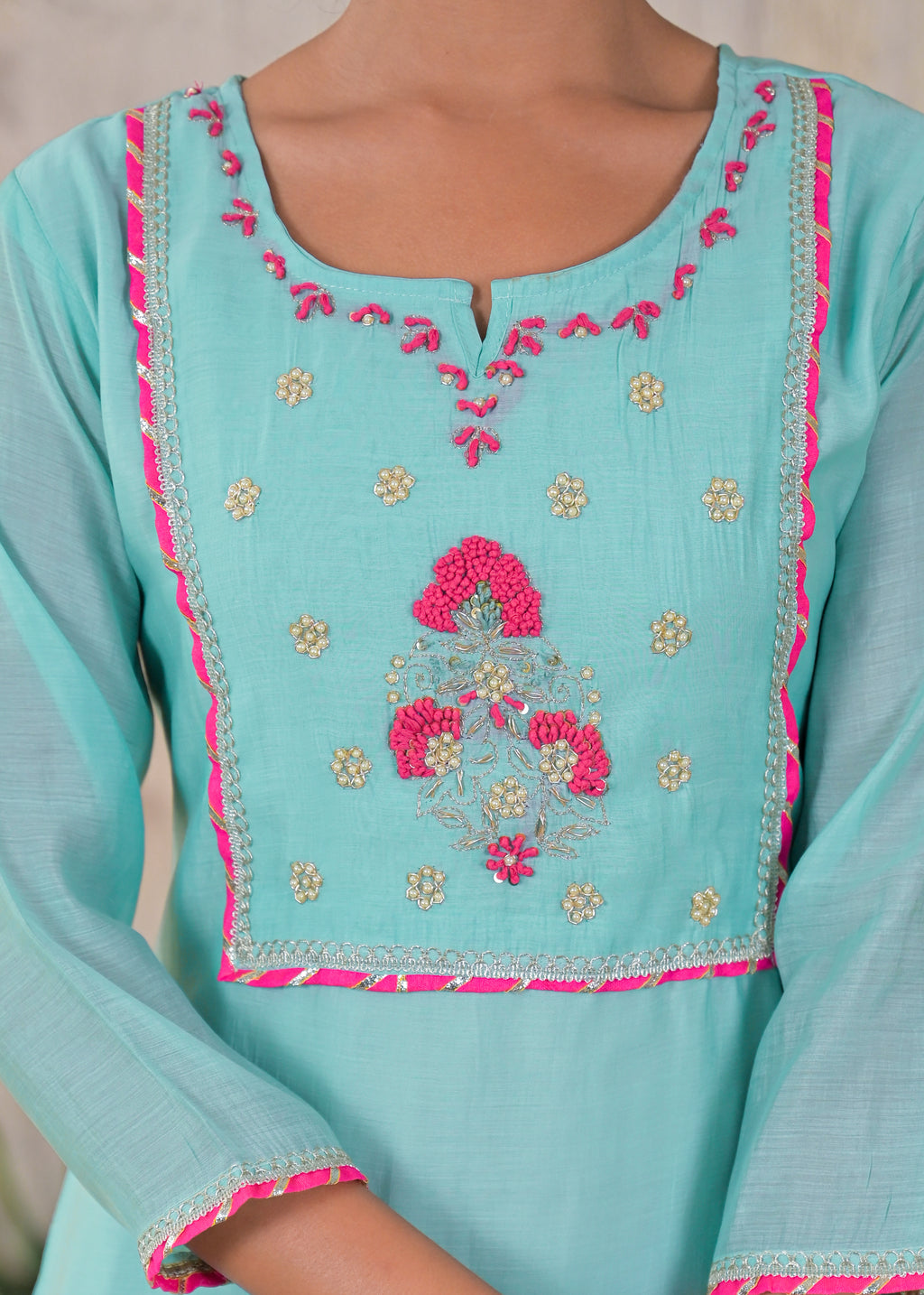 Embroidered Anarkali Suit Set