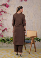 Embroidered Chanderi 3-Piece Suit Set