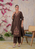 Embroidered Chanderi 3-Piece Suit Set