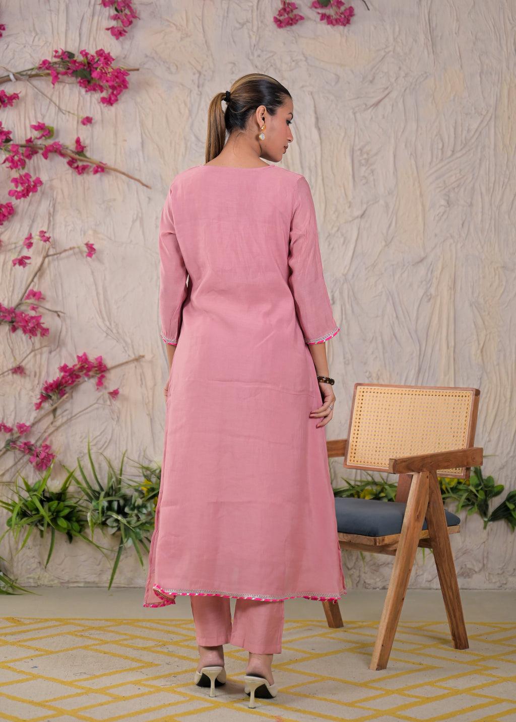 Embroidered Anarkali Suit Set
