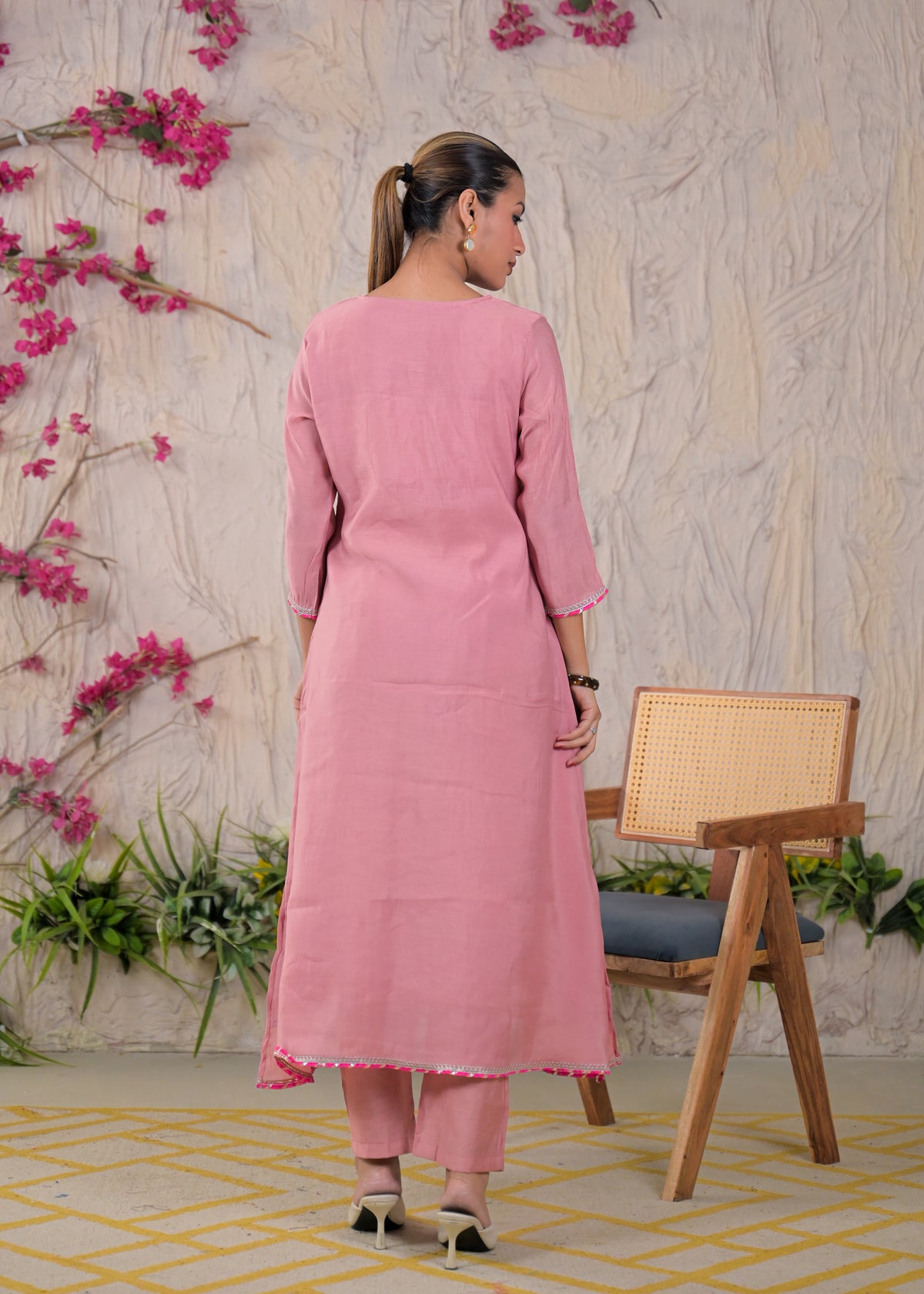 Embroidered Anarkali Suit Set