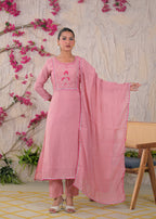 Embroidered Anarkali Suit Set