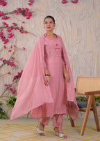 Embroidered Anarkali Suit Set