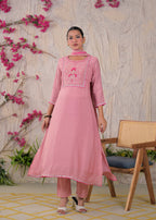 Embroidered Anarkali Suit Set