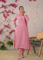 Embroidered Anarkali Suit Set