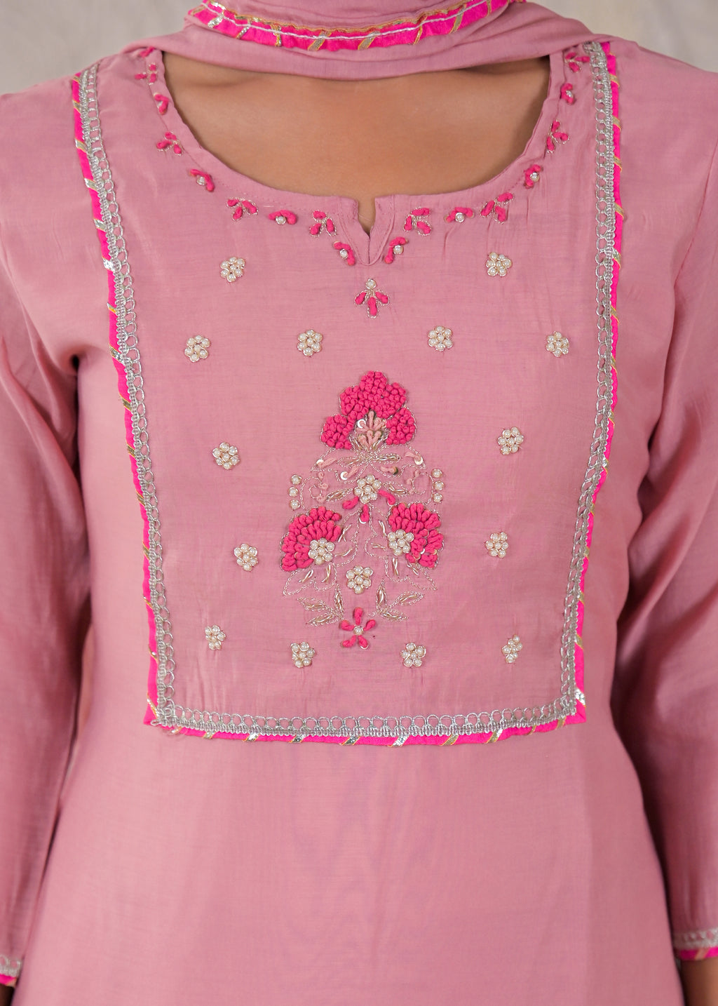 Embroidered Anarkali Suit Set
