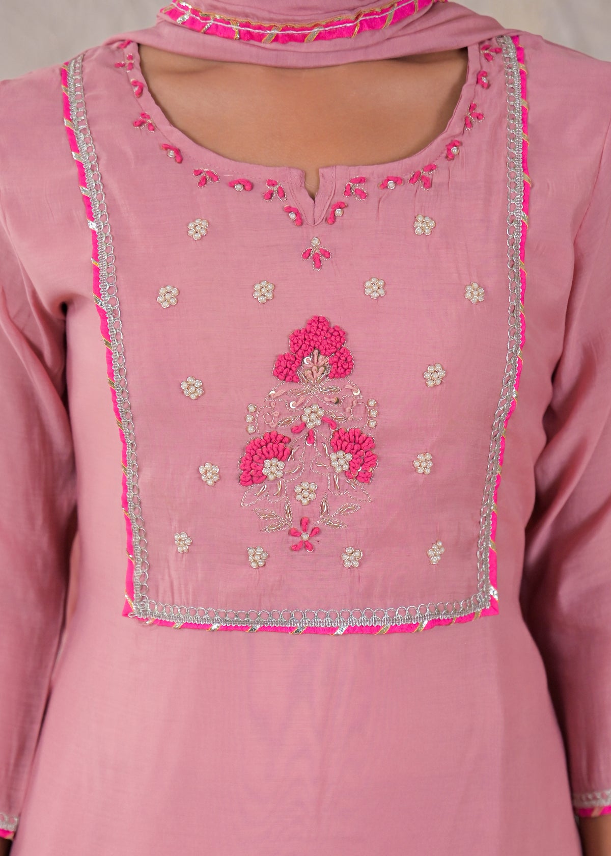Embroidered Anarkali Suit Set