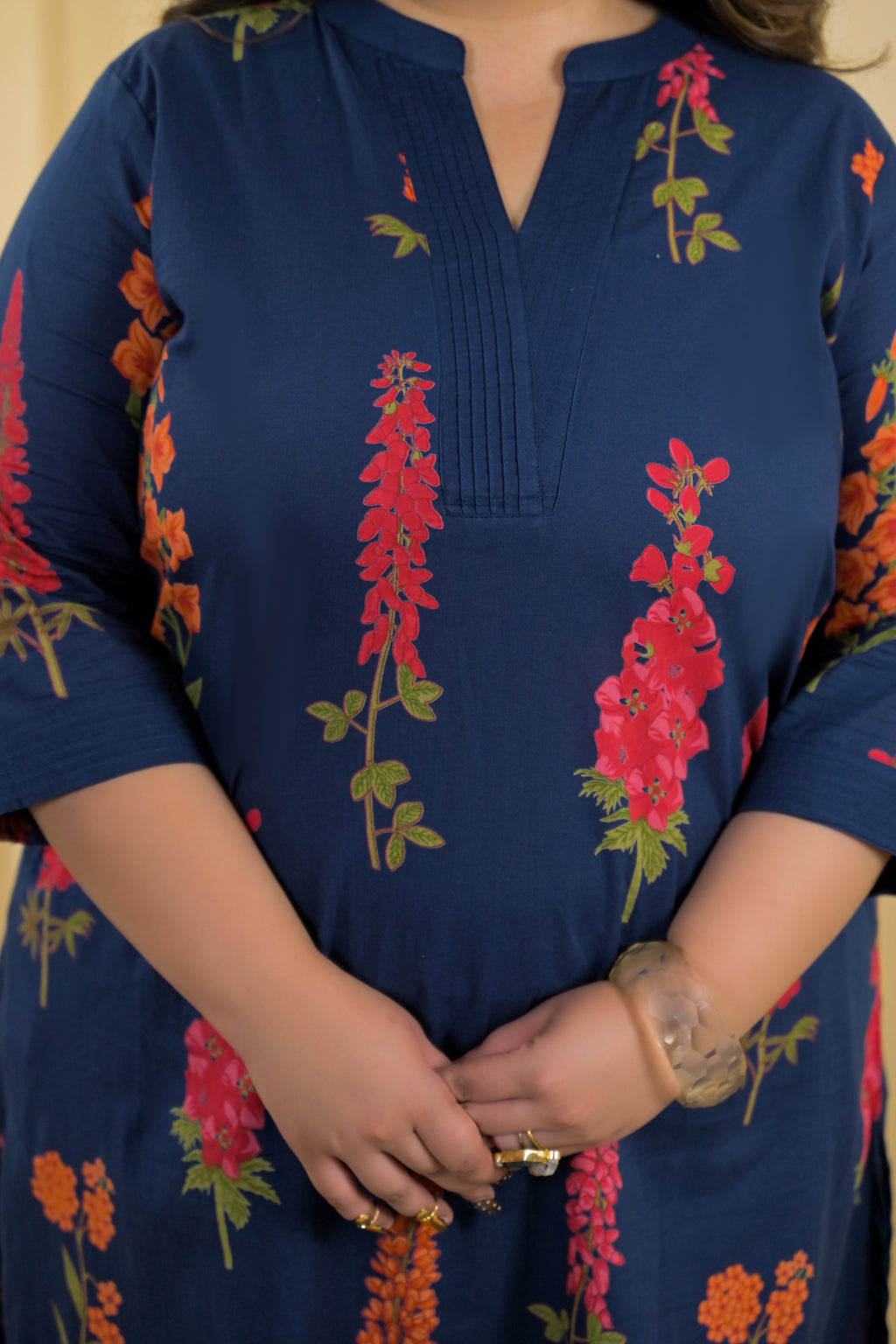 Botanical Print Tunic & Straight Pant 2 Piece Co-Ord Set