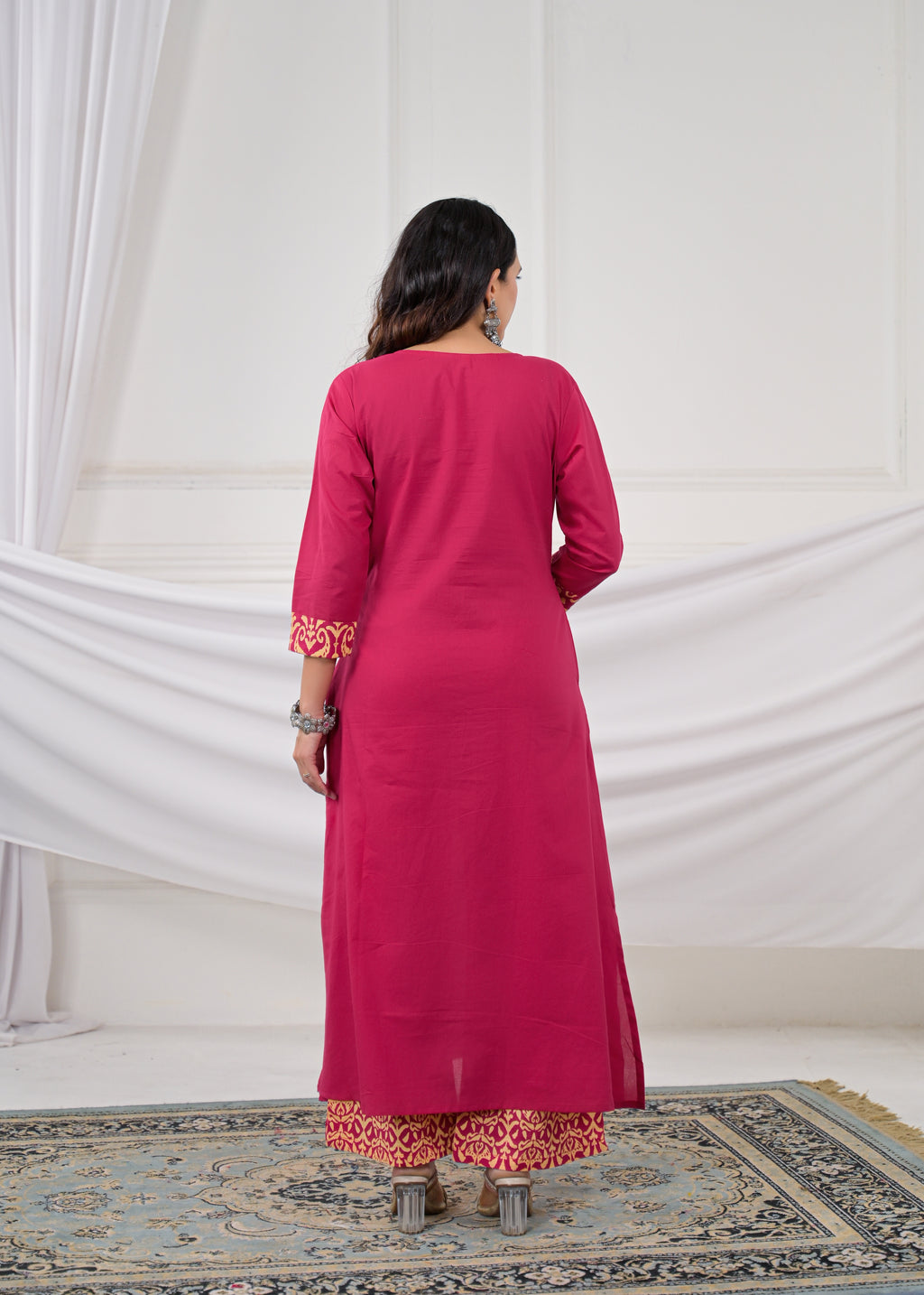 Ethnic Motif Printed Straight 3 Piece Kurta Set with Dupatta