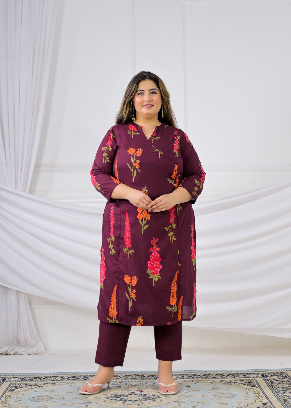 2-Piece Kurta Set (Straight Kurta with Pant)