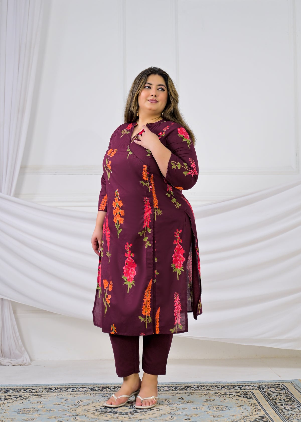 2-Piece Kurta Set (Straight Kurta with Pant)