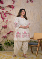 Women Ikat Motif 2 Piece Kurta Set