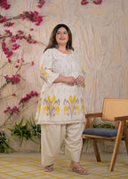 Women Ikat Motif 2 Piece Kurta Set