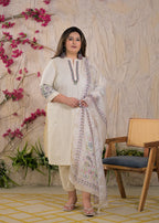 Women Embroidered 3 Piece Kurta Set