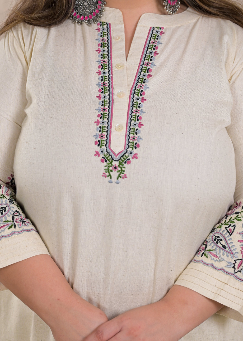 Women Embroidered 3 Piece Kurta Set