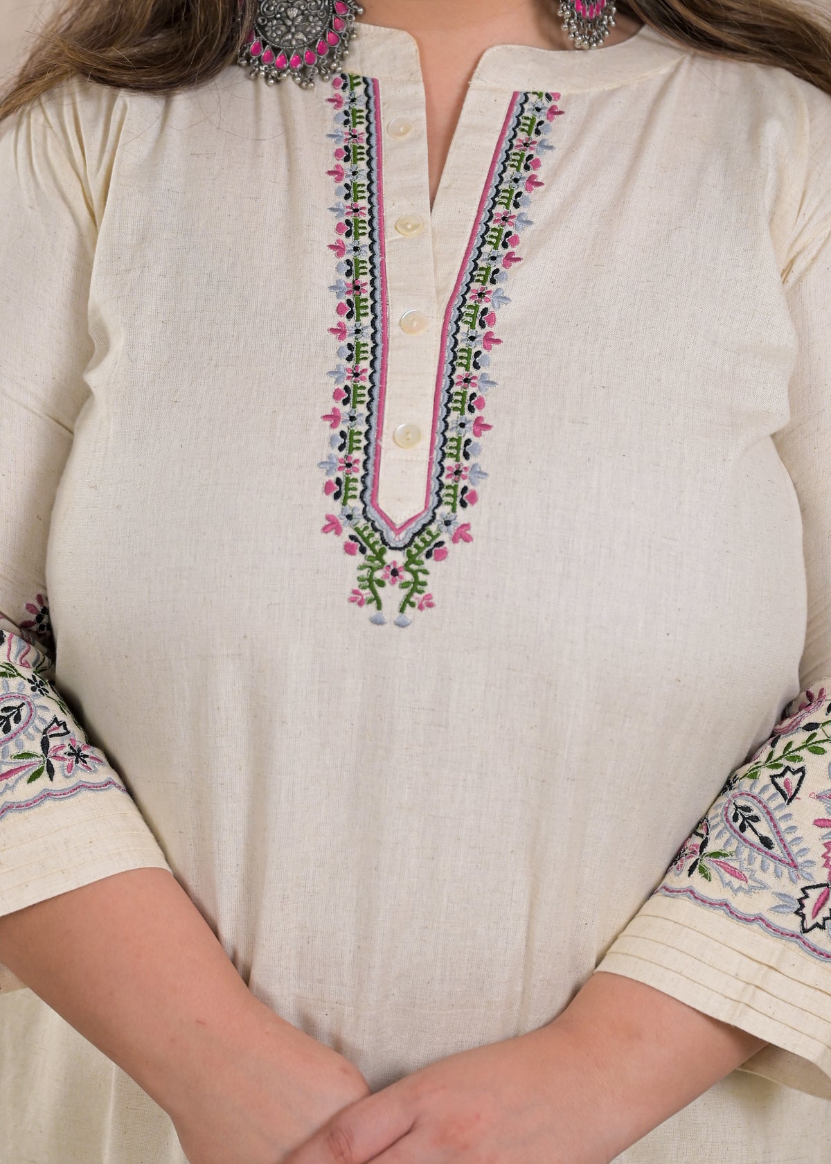 Women Embroidered 3 Piece Kurta Set