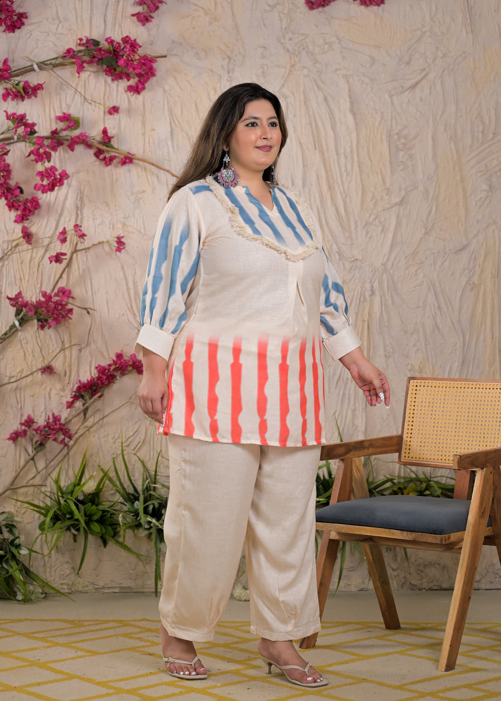 Women Tie-Dye Printed Co-Ord Set with Relaxed Pants