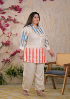 Women Tie-Dye Printed Co-Ord Set with Relaxed Pants