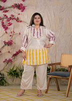 Women Tie-Dye Printed Co-Ord Set with Relaxed Pants