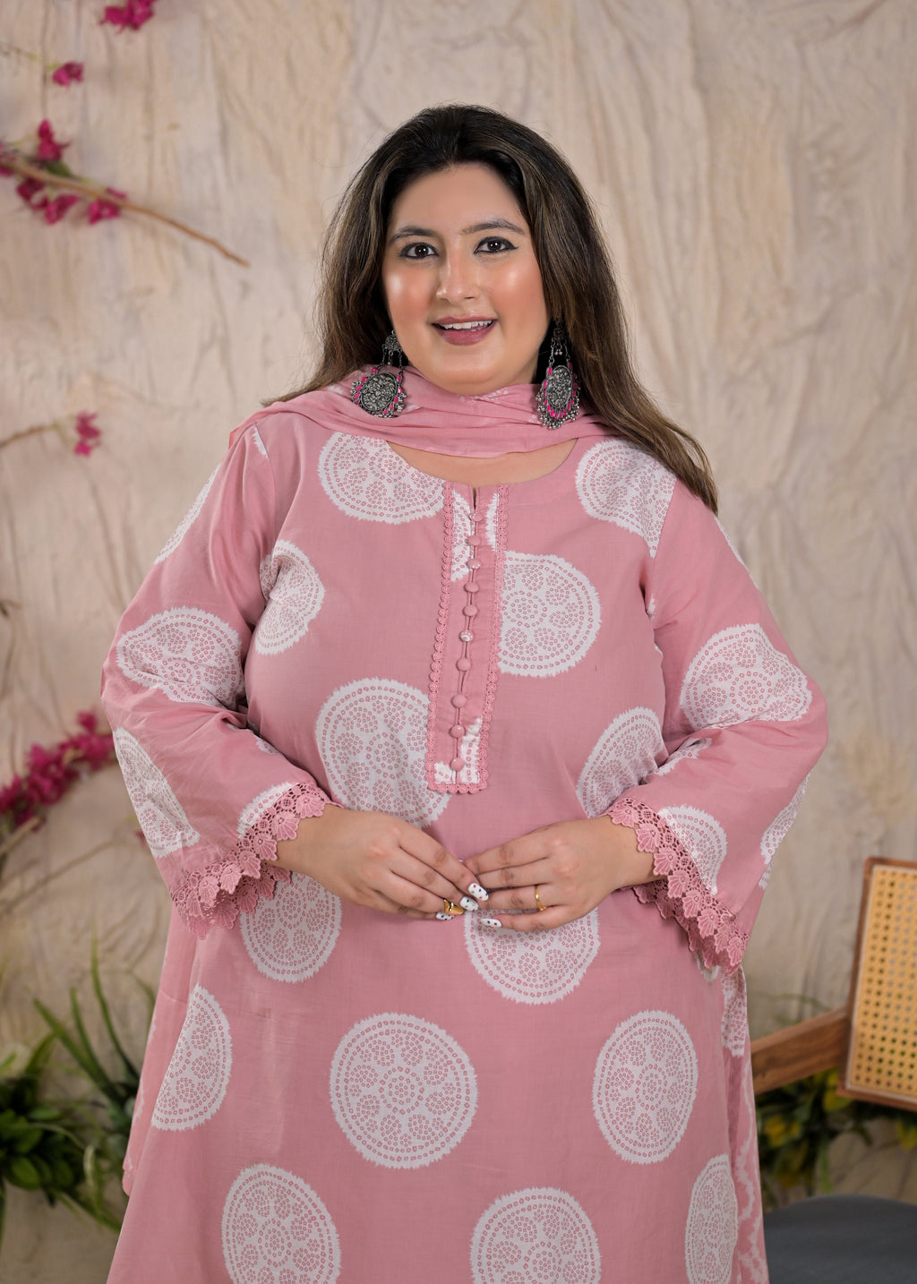 Women Ethnic Circle Printed 3 Piece Kurta Set