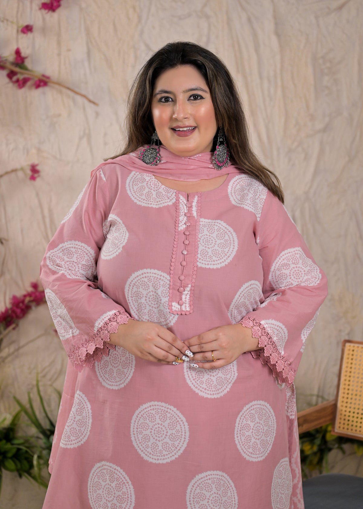 Women Ethnic Circle Printed 3 Piece Kurta Set