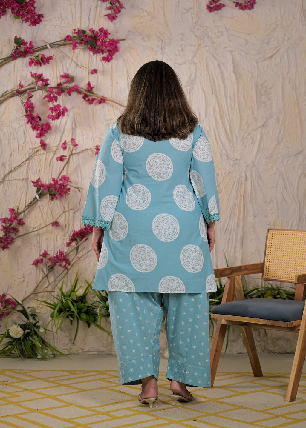 Women Ethnic Circle Printed 3 Piece Kurta Set