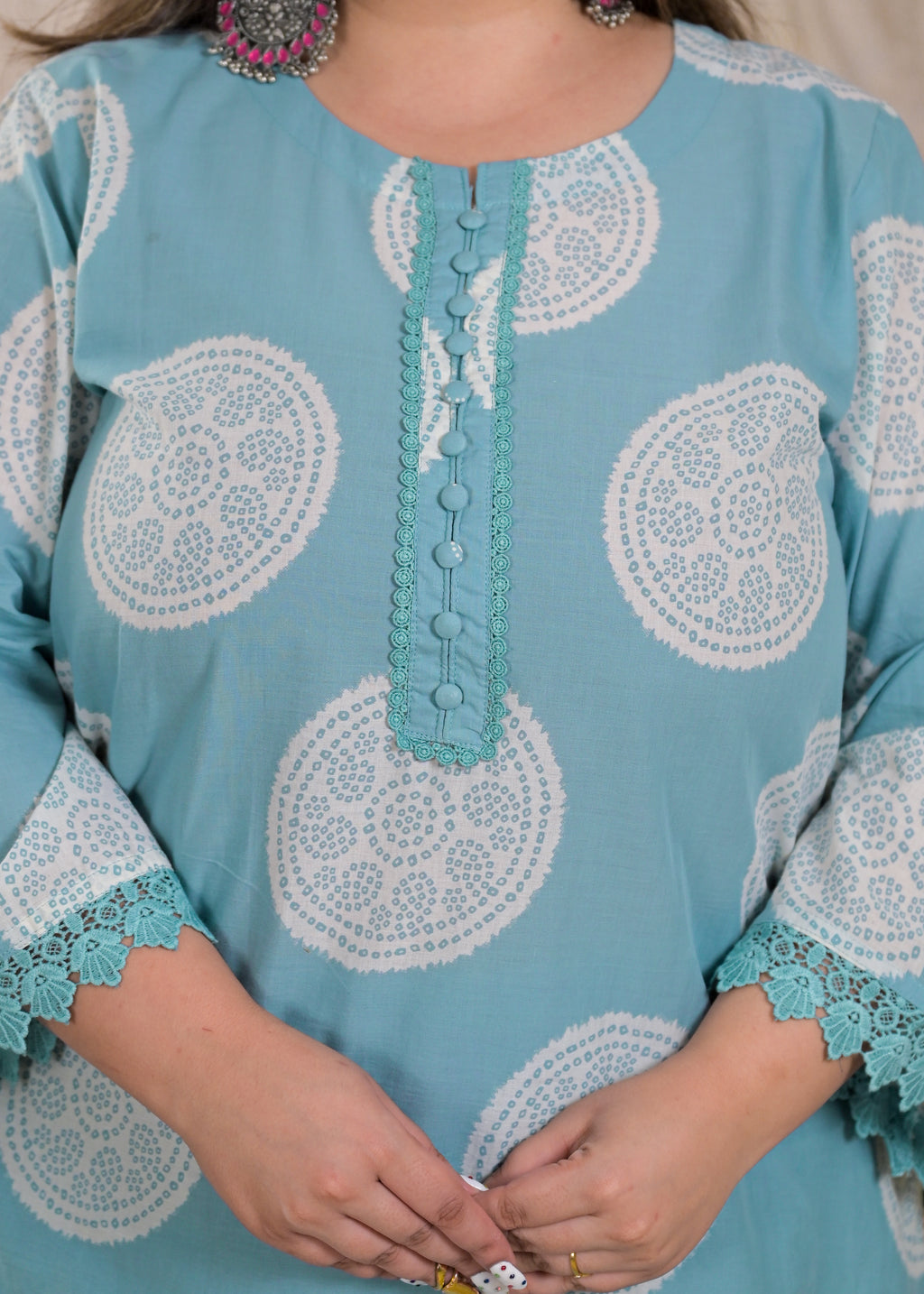 Women Ethnic Circle Printed 3 Piece Kurta Set