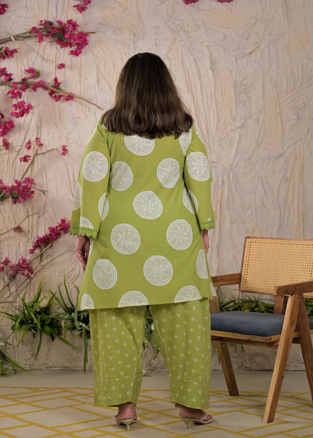 Women Bandhani Printed 3 Piece Kurti Set with Dupatta