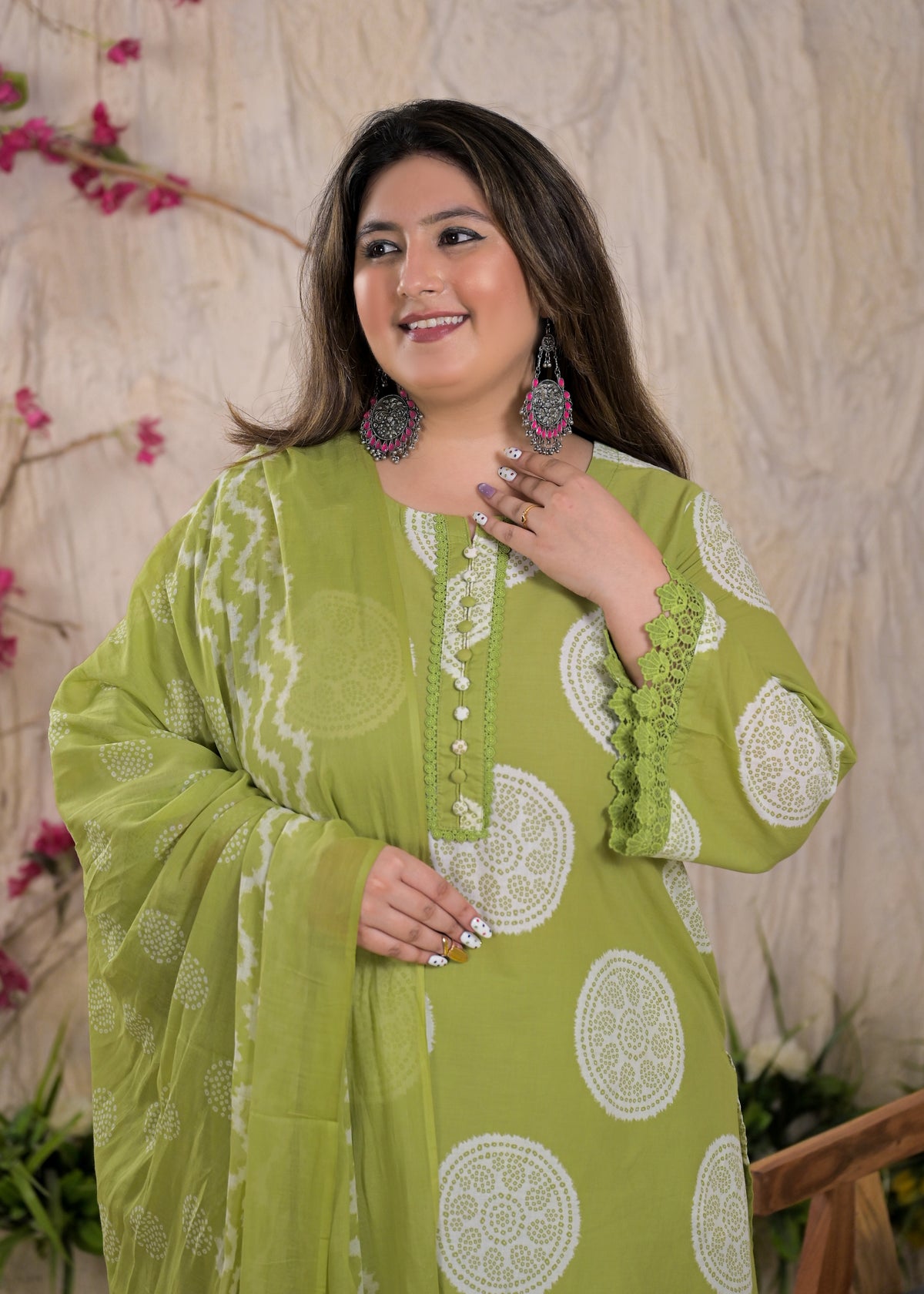 Women Ethnic Circle Printed 3 Piece Kurta Set