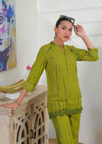 Embroidered Kurta & Palazzo Set