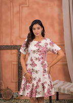 Women’s Printed Tiered Mini Dress