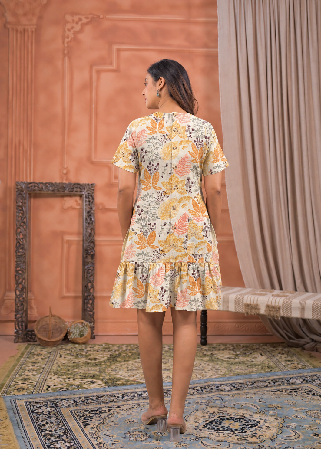 Women’s Printed Tiered Mini Dress