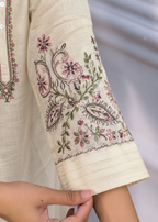 Embroidered Kurta with Printed Dupatta