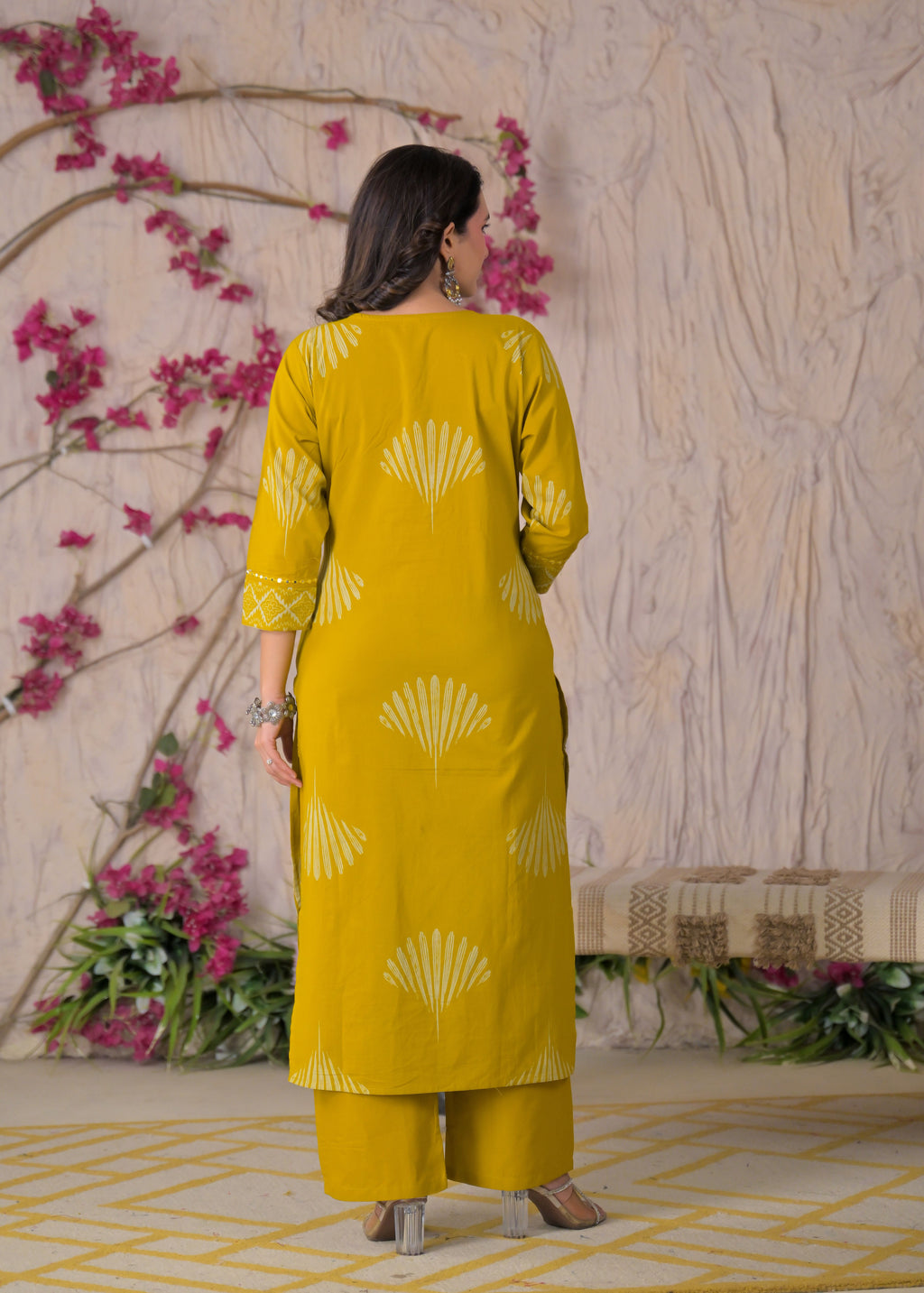 Women Yoke Work Kurta 3 Piece Set with Dupatta