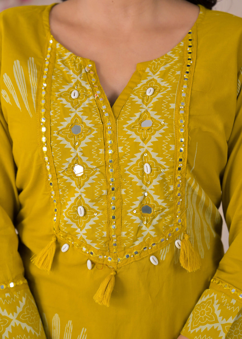 Women Yoke Work Kurta 3 Piece Set with Dupatta