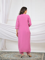 Women Chikankari Embroidered Kurta Pant Set