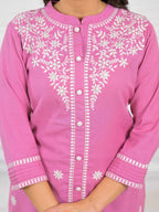 Women Chikankari Embroidered Kurta Pant Set